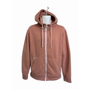 True Born Men's M Pink Hoodie Full Zip Jacket Cotton Poly Blend